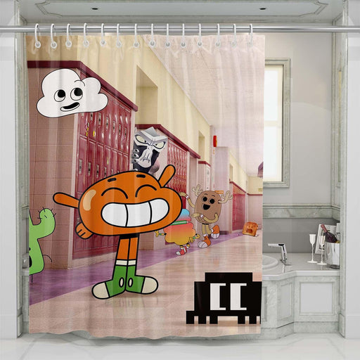 darwin and another character shower curtains