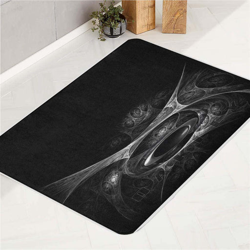 dark oakley logo brand monochrome bath rugs