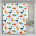 dinousaurs kids colorful shower curtains