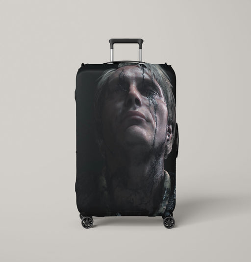 deep tears of character hideo kojima Luggage Covers | Suitcase