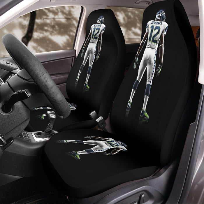 dark seahawks player nfl Car Seat Covers