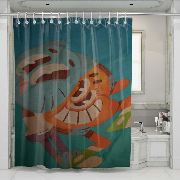 darwin and gumball shower curtains