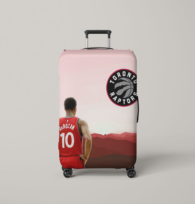 derozan toronto raptors silhouette Luggage Covers | Suitcase