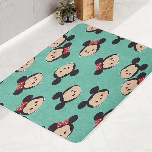 disney mickey mouse cute faces bath rugs