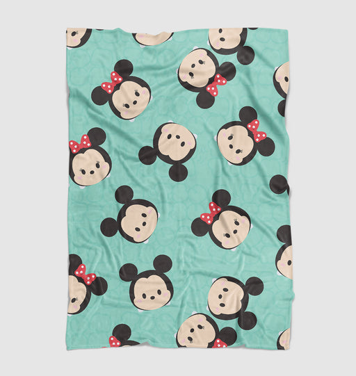 disney mickey mouse cute faces Ultra soft fleece blanket