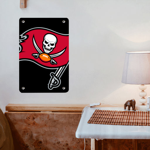 dark tampa bay buccaneers flag Poster Metal print wall art