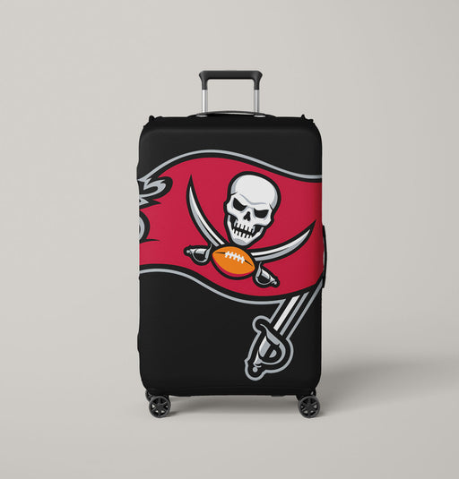 dark tampa bay buccaneers flag Luggage Covers | Suitcase