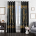 dark vegas golden knights window Curtain