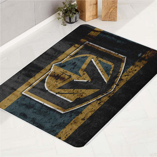 dark vegas golden knights bath rugs