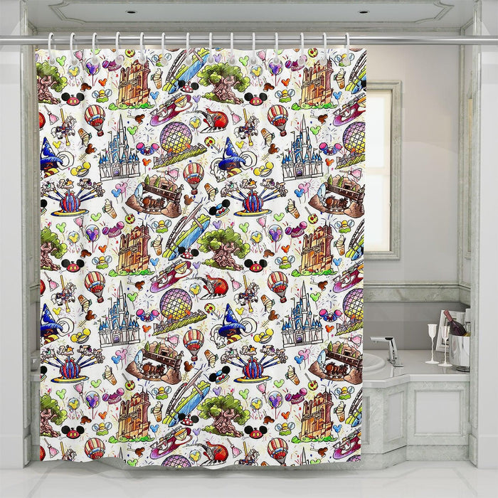 disneyland stuff from walt disney shower curtains