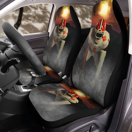 darkness strong position football Car Seat Covers