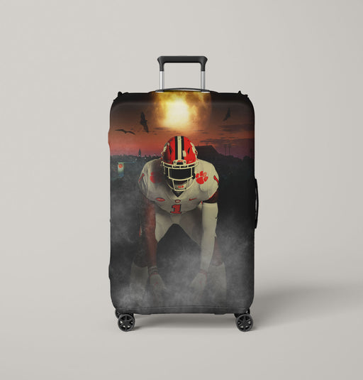 darkness strong position football Luggage Covers | Suitcase