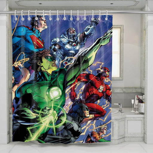 dc comics character shower curtains