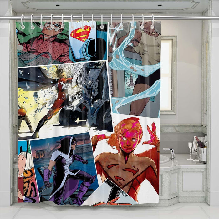 dc comics style shower curtains