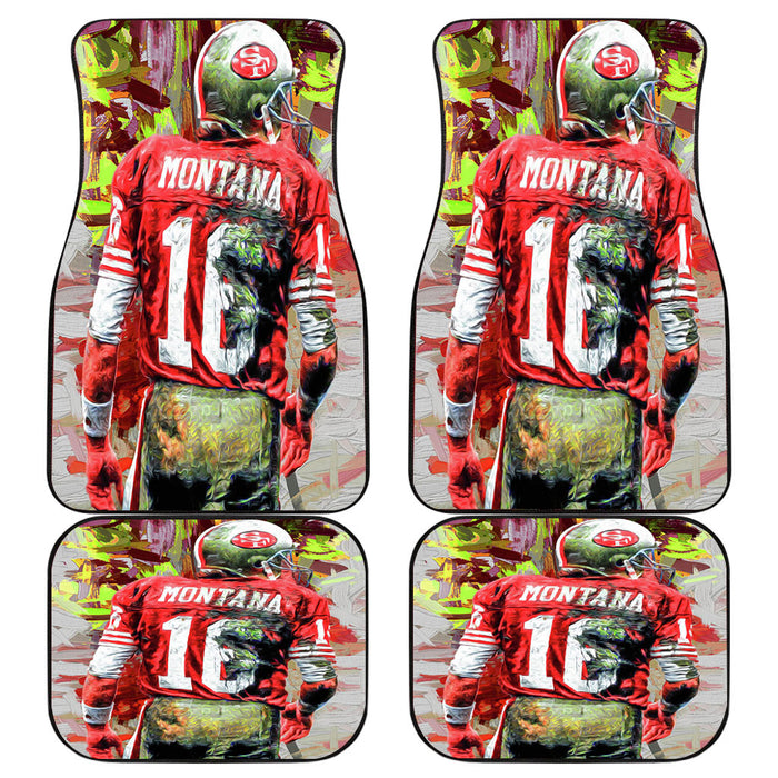 JOE MONTANA 49ERS ART Car floor mats Universal fit