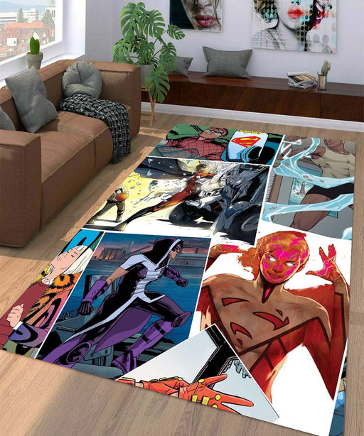 dc comics style Living room carpet rugs