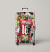 joe montana 49ers art Luggage Cover | suitcase