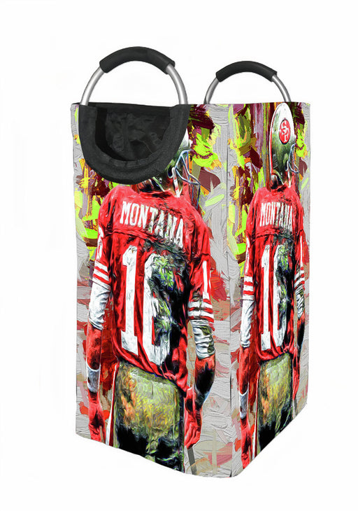 joe montana 49ers art Laundry Hamper | Laundry Basket