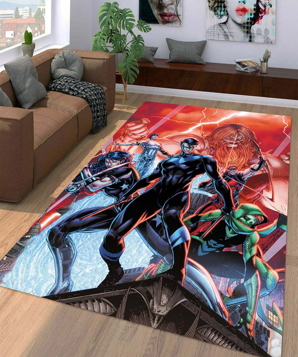 dc heroes comic character Living room carpet rugs