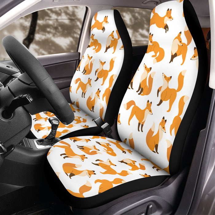 dog orange very cute poses Car Seat Covers