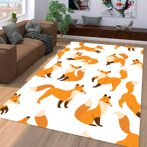 dog orange very cute poses Living room carpet rugs