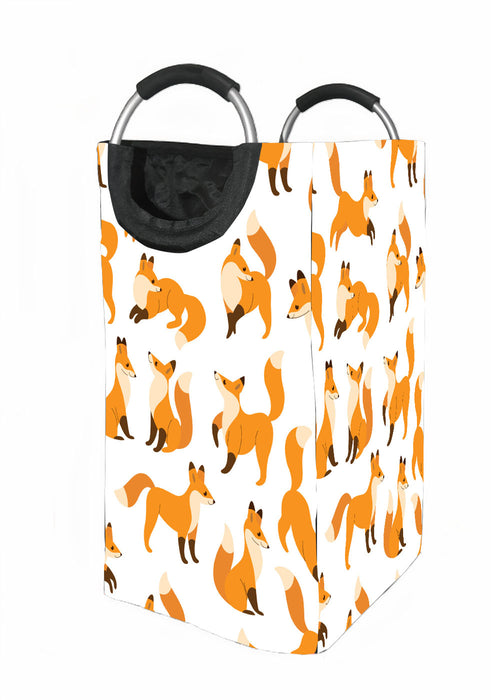 dog orange very cute poses Laundry Hamper | Laundry Basket