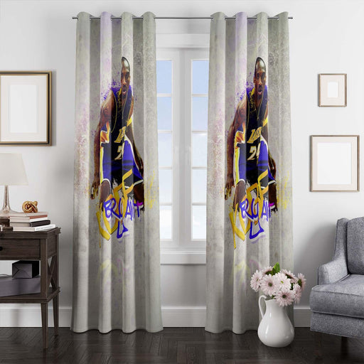 deffense kobe bryant for lakers window Curtain