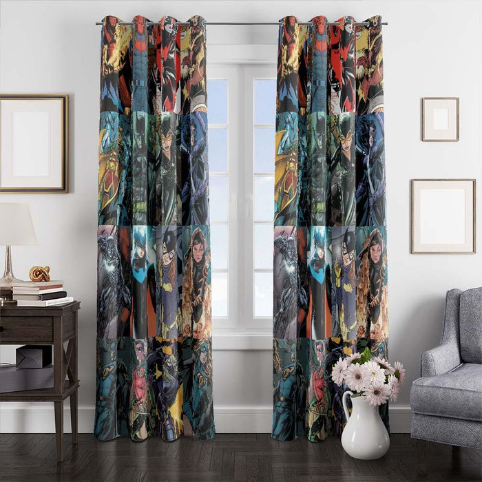 dc superhero character window curtains