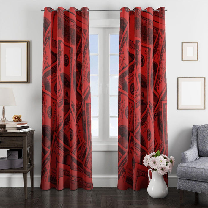 dollars american red light window Curtain