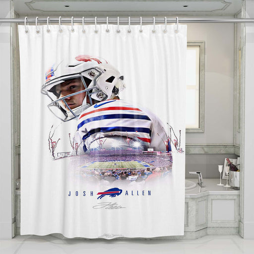 josh allen buffalo bills 2 shower curtains