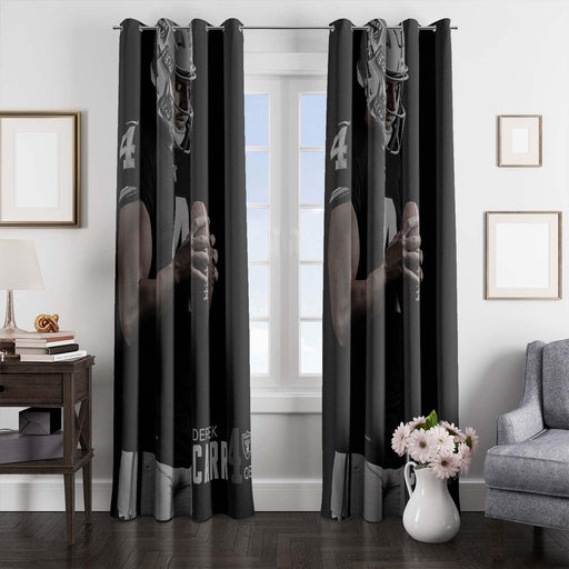 derek carr from oakland raiders window Curtain