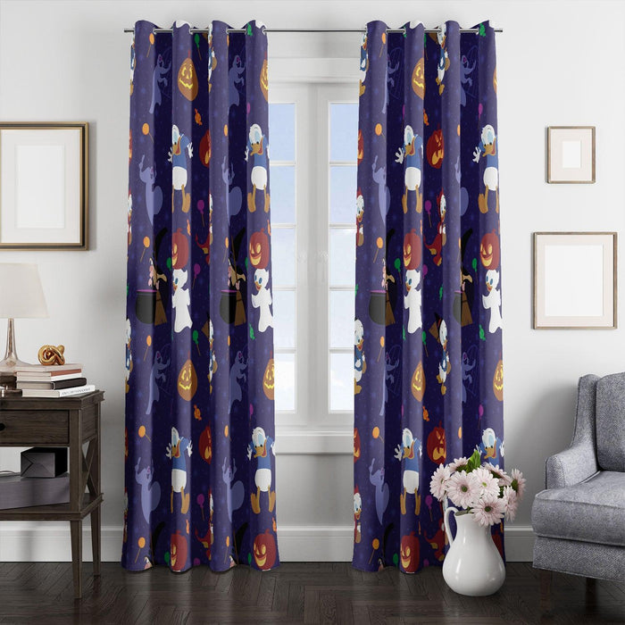 donald duck helloween party window Curtain