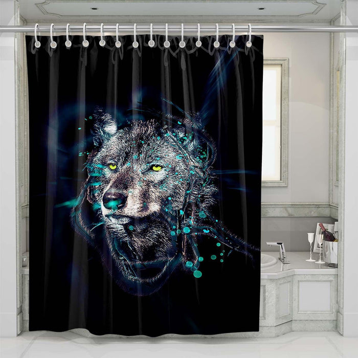 dead wolf shower curtains