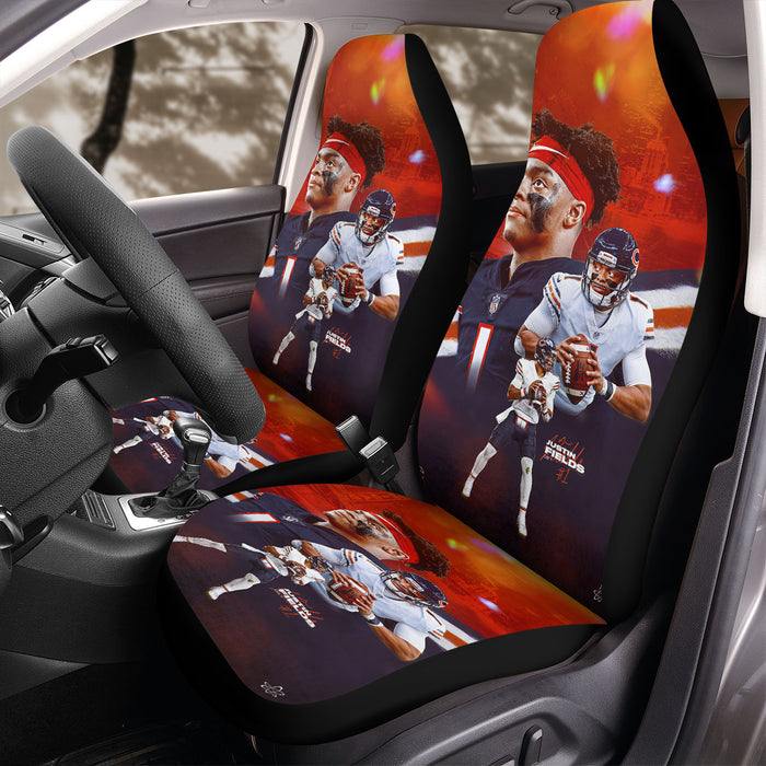 justin field chicago bears Car Seat Covers