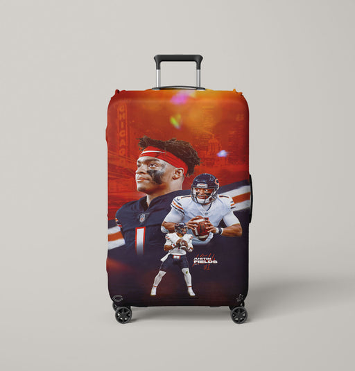 justin field chicago bears Luggage Cover | suitcase