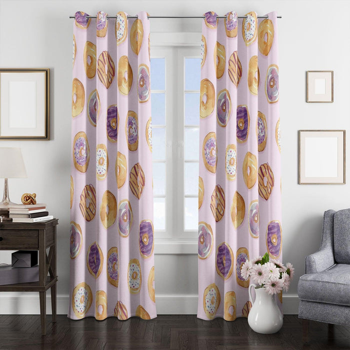 donuts varian art painting food window Curtain