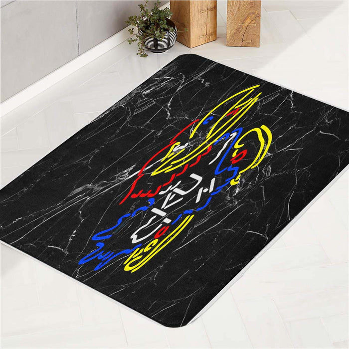 Kansas jayhawks marble logo bath rugs