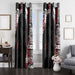 death note typography window curtains