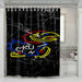 kansas jayhawks marble logo shower curtains