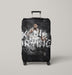 distort kyrie irving white jersey cavs Luggage Covers | Suitcase