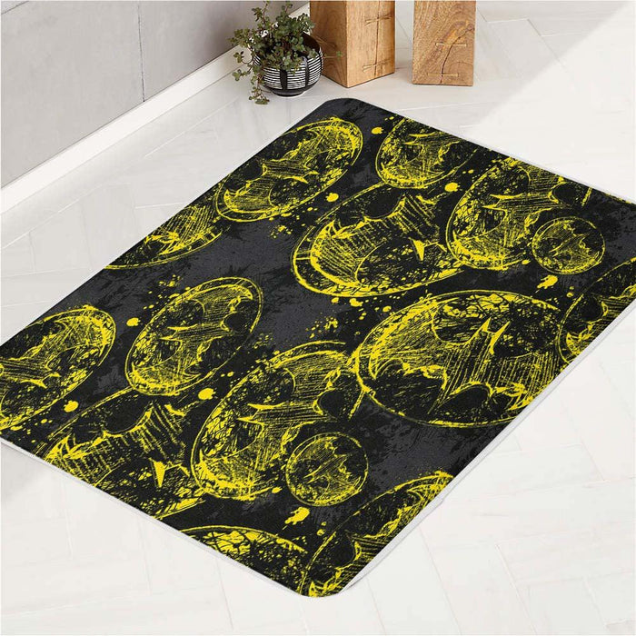 doodle logo batman old bath rugs