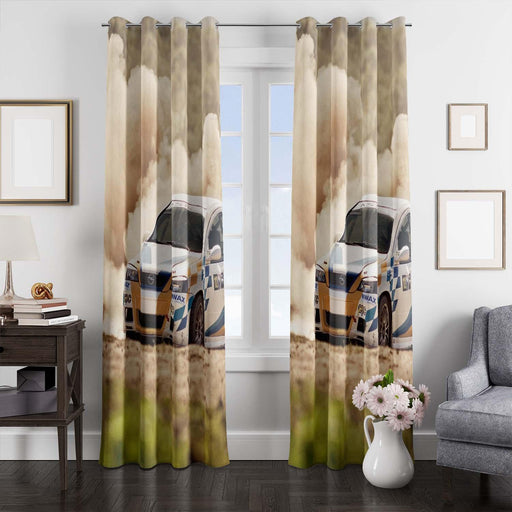 desert offroad car racing window Curtain