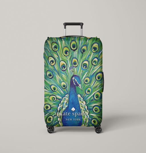 kate spade art peacock 2 Luggage Cover | suitcase