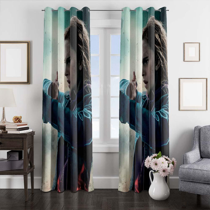 deathly hallow hermione window curtains