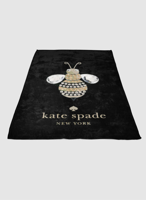 Kate Spade Bee Diamond Image soft fleece blanket