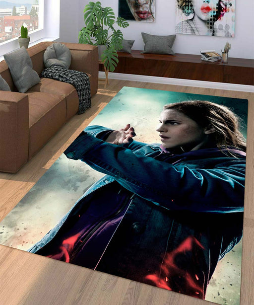 deathly hallow hermione Living room carpet rugs