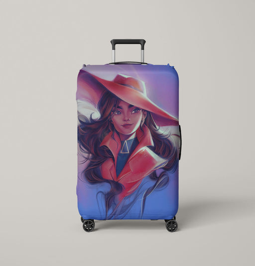 detail painting carmen sandiego Luggage Covers | Suitcase