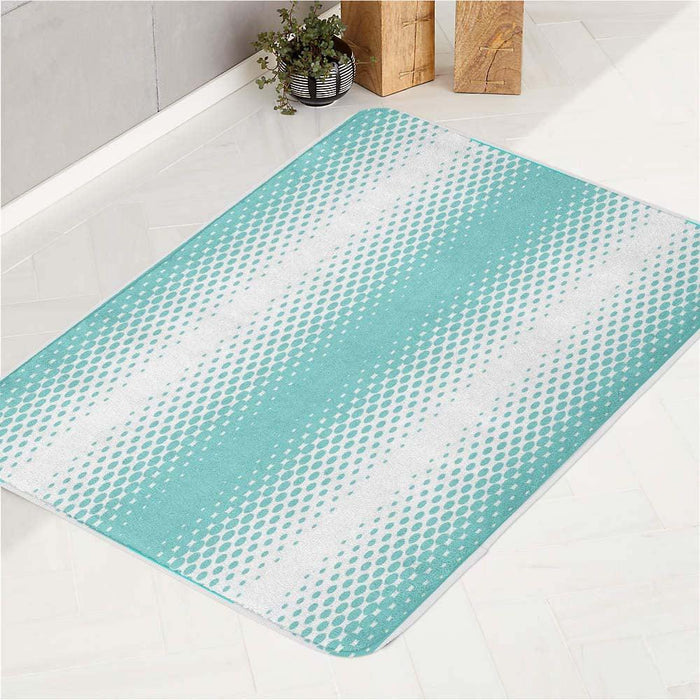 dots bule pale patern anime transition bath rugs