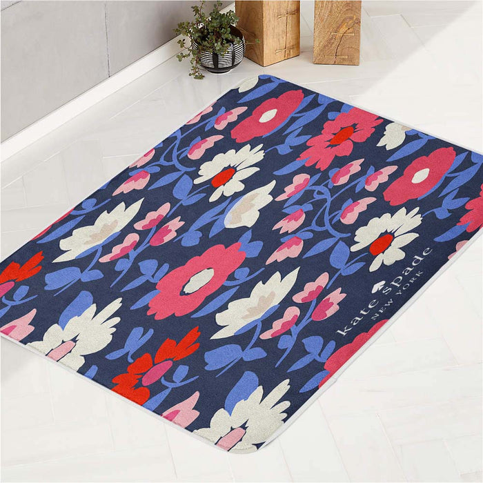 kate spade floral pattern bath rugs