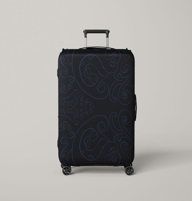 dragon element dark blue Luggage Cover | suitcase